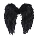 thumbnail image 2 of Alas de plumas de hada ángel para niños, disfraz de alas de ángel, accesorios de decoración para fiesta de Navidad Negro, 2 of 8