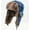 Black blue, variant on Winter Trapper Hat - Russian Ushanka Trooper Aviator Hats for Men & Women - Snow Eskimo Hat with Ear Flaps for Cold Weather (Lumberjack),Black blue