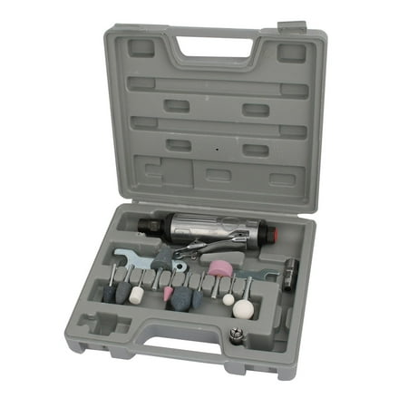 Special Bargain Accessory Kit - Unique Bargains 1/4-inch 1/8-inch Straight Pneumatic Air Die Grinder Rotary Tool Kit Set 15 in 1