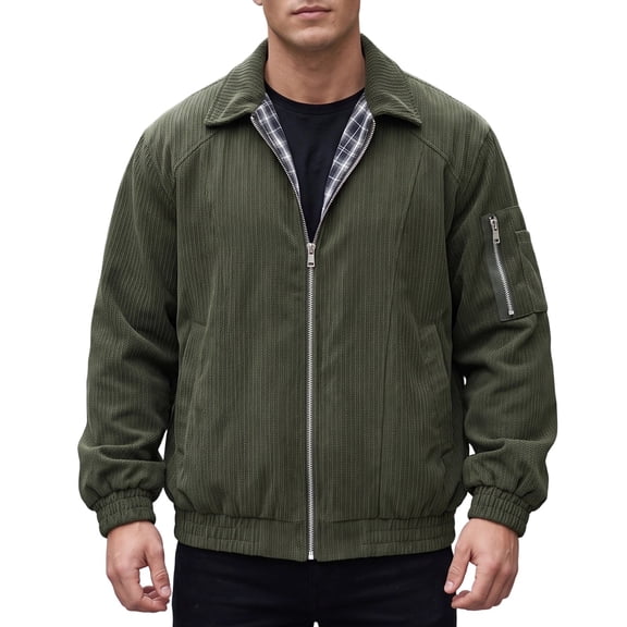 Men's Jackets Solid Color Lapel Zipper Casual Windbreaker 3 Pockets Jeans Jackets Trucker Coat