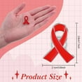 thumbnail image 3 of Elegant Cancer Awareness Ribbon Brooch Lapel Pin Heart Shaped Silk Jewelry Accessory for Women Men Clothing Bags 50PCS, 3 of 4