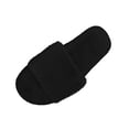 thumbnail image 3 of Fnooota Womens Slide Slippers, Indoor Non Slip Open Toe Soft Sole Fuzzy Slippers Bedroom Shoes Black Size 9-9.5, 3 of 8
