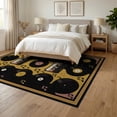 thumbnail image 3 of ODIKA Music Retro Note Record Album Notes Border Tufted Round Movie Non-Slip Chair-Friendly Floor for Dining Room, Under Table, Office, 3 of 7