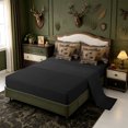 thumbnail image 3 of Manfei Flying Mallard Duck 7pcs Queen Bedding,Rustic Bird Bedding Comforter Set Queen,Black Reversible, 3 of 7