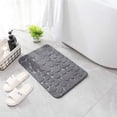 thumbnail image 5 of Alfombra de baño de espuma viscoelástica, alfombras de baño de adoquines, alfombrillas de baño súper absorbentes de agua para baño, alfombras de baño lavables a máquina (20 x 32, gris oscuro) oso de fresa Electrónica, 5 of 5