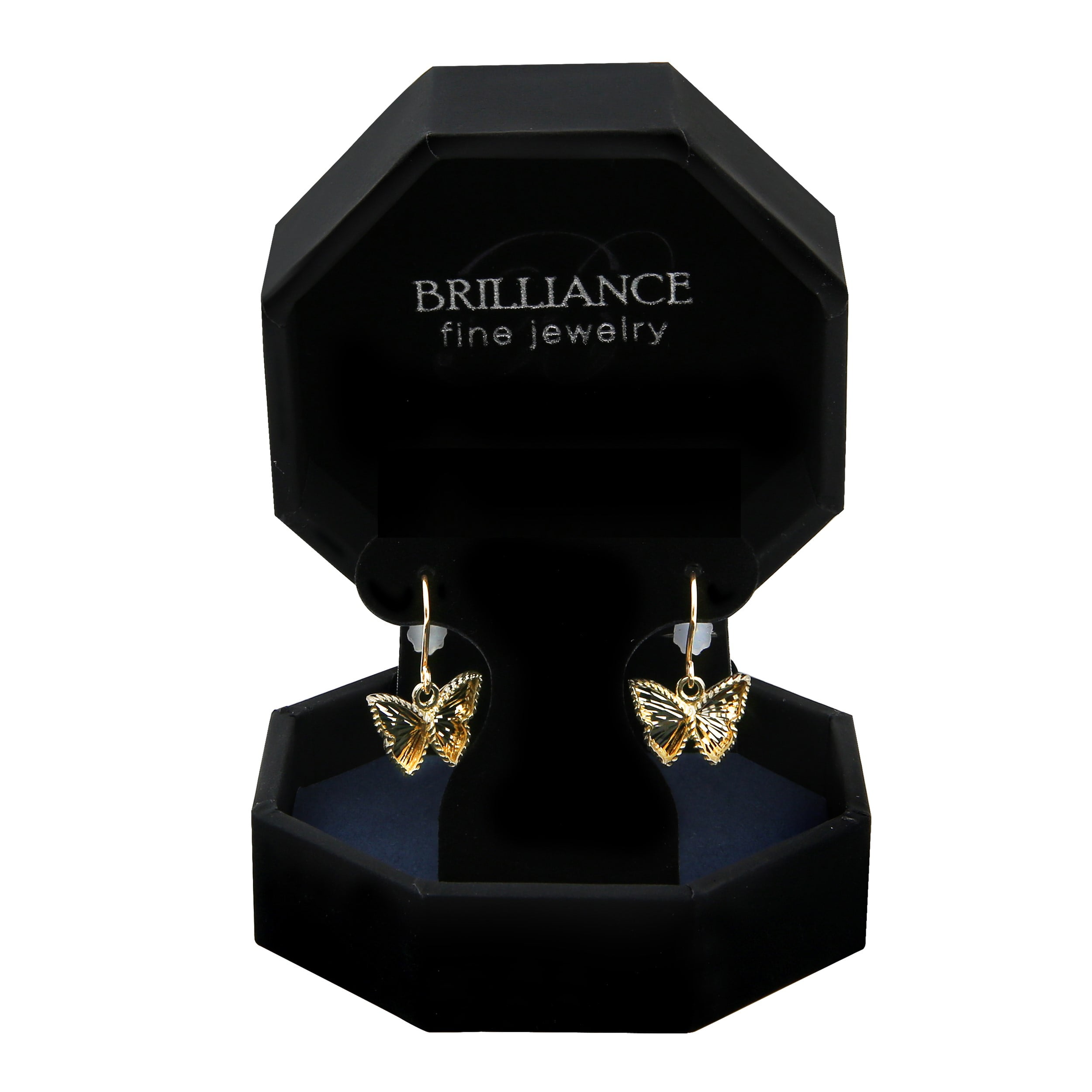 Brilliance Fine Jewelry Adult Female 10KT Yellow Gold Butterfly Fish Hook Earrings