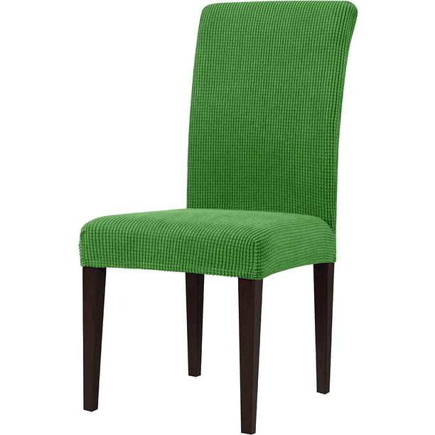 Subrtex Stretch Textured Grid Dining Chair Slipcover (Set of 2, Grass
