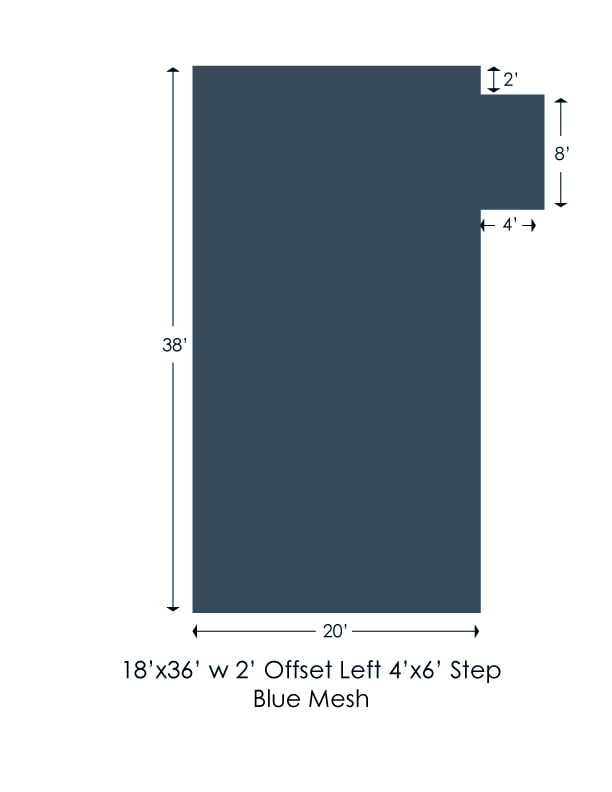 WaterWarden in-Ground Pool Safety Cover Rectangle, Fits 18' x 36'+4' x 6', 2 Foot Offset Right, UL Classified to ASTM F1346