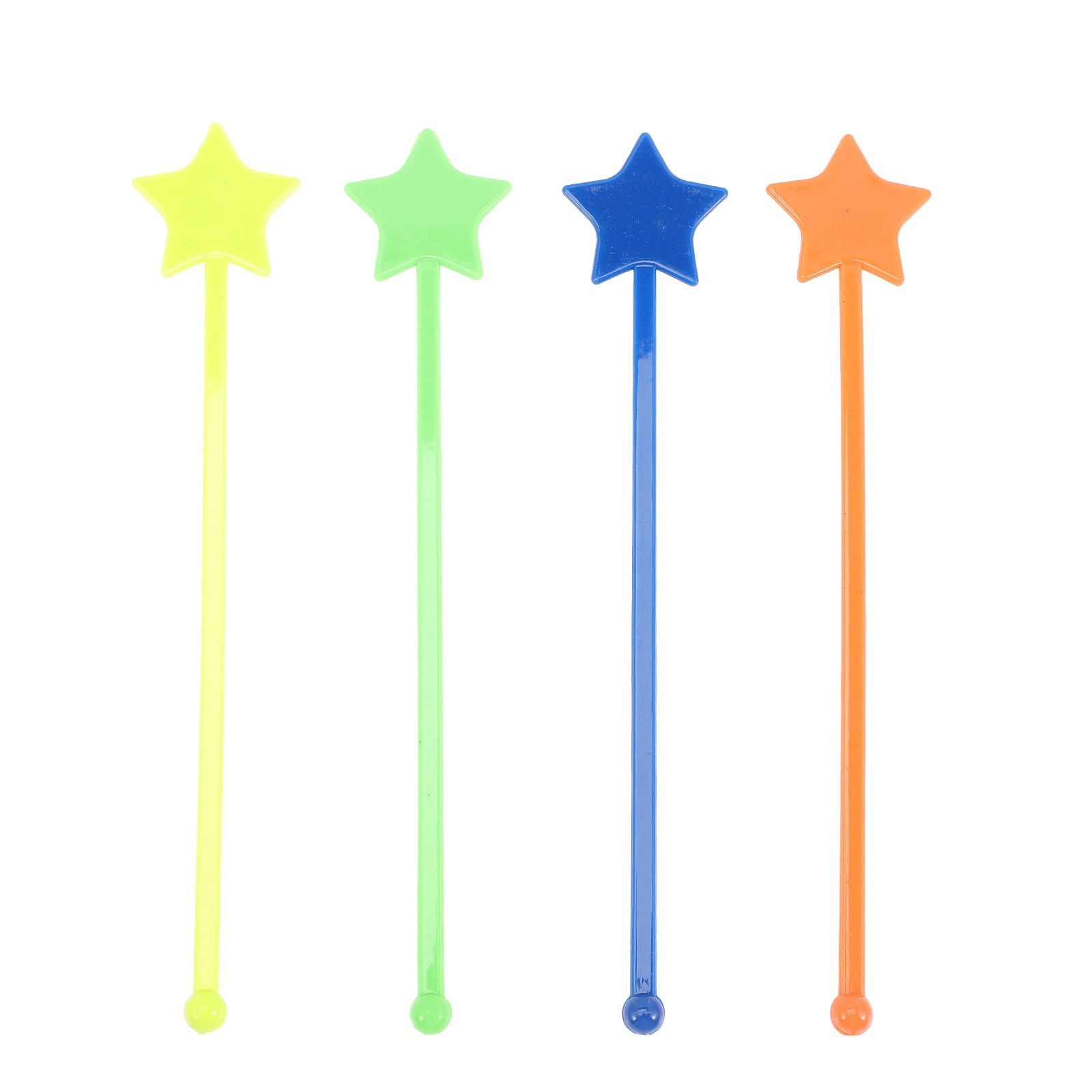 HOMEMAXS 30Pcs Plastic Cocktail Stirrers Star Shaped Stirring Sticks