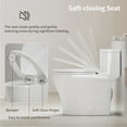 thumbnail image 7 of KK KE KING Compact One Piece Toilet with Comfort Chair Seat ADA Height 17.33", Elongated Dual Flush 0.8/1.28 GPF and MAP 1000g, Low Profile Tank, 12'' Rough-in, 7 of 7