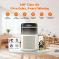 thumbnail image 2 of HEPA Air Purifier for Bedroom&Home,Pet Air Purifier for Home Pets,Removes Pet Odor,Cat Litter Smell,Dust,Smoke&Allergies,Quiet Room Air Purifier with Scents,360°Air Cleaner,A2005 Yellow, 2 of 4