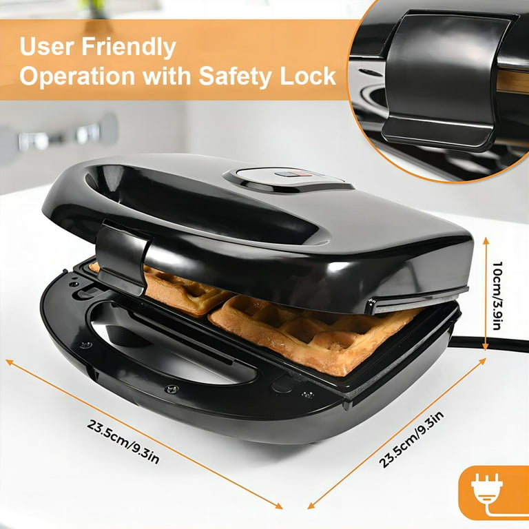 6-in-1 Single Waffle Maker, Waffle Maker Iron for Family, 650W Waffle  Machine with Deep Non-Stick Cooking Plates, Detachable and Interchangeable