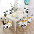 thumbnail image 2 of Stretch Dining Chair Covers, Minimalism Pattern Dining Chair Slipcover, Removable Washable Spandex Furniture Chair Protect Cover for Kitchen Hotel Table Banquet (4 Per Set, JYF), 2 of 8