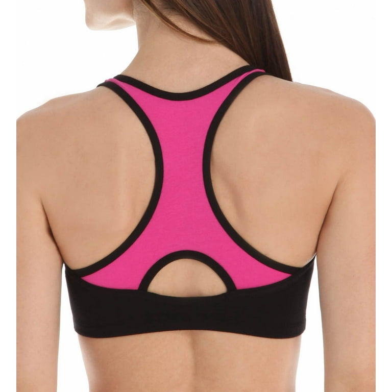Fruit of the Loom Women's Front Close Racerback Sport Bra, Style FT390,  2-Pack