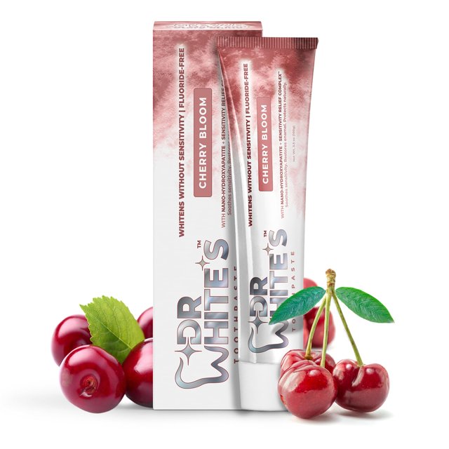 Pasta dental blanqueadora Cherry Bloom para dientes sensibles de Dr. White's