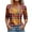Plaid-Yellow, variant on Jewelreauty Women Long Sleeve V Neck Shirts Plaid Retro Print Casual Tunic Tops Summer Going Out Blouses (S, Yellow)
