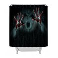 thumbnail image 1 of Cortina de ducha, cortina de ducha de Halloween, cortina de ducha de baño de Halloween con ganchos de 59.1 in de ancho x 71.7 in de alto, decoración de Halloween, cortina de partición impermeable para, 1 of 4
