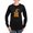 Black, variant on - Halloween Letter H Witch Monogram Women's Long Sle - Women's Long Sleeve Graphic Tee Casual Fit