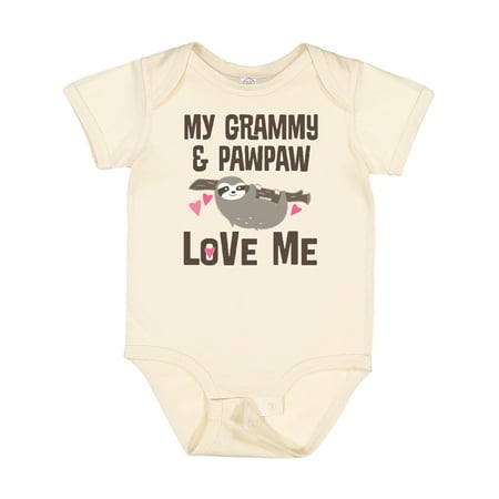 

Inktastic Grammy and Pawpaw Sloth Gift Baby Boy or Baby Girl Bodysuit
