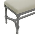 thumbnail image 6 of DecMode Wood Bench with Burlap Seat, Gray, 6 of 8