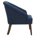 thumbnail image 4 of Safavieh Quenton Mid-Century Wood and Fabric Dining Arm Chairs, Navy, 4 of 6