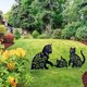 thumbnail image 3 of Decoración de estatuas de metal TUNC para jardín arte de patio gato 3 piezas negro, 3 of 5