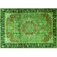 thumbnail image 1 of Ahgly Company Indoor Rectangle Medallion Green Traditional Area Rugs, 4' x 6', 1 of 1