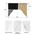 thumbnail image 5 of Beige Swag Valances for Windows, Small Curtains Drapes, Modern Abstract Art Farmhouse Striped Kitchen Window Curtains Over Sink Rod Pocket Window Treatment Valance for Bedroom/Bathroom 56"x36", 5 of 5