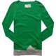 thumbnail image 1 of Aeropostale suéter de punto con bolsillos delanteros para mujer, verde, extragrande, 1 of 1