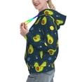 thumbnail image 2 of Lsque Avocado in Space Pattern Casual Women's Hoodie,Hooded Sweatshirt with Kangaroo Pocket,Pullover Hoodie with Eye-catching Drawstrings-, 2 of 7