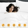 thumbnail image 6 of Lux Decor Queen Size Sheet Set, 4-Piece Plain Soft Microfiber – Deep Pocket Queen Bed Sheets, Includes 1 Fitted Sheet, 1 Flat Sheet, 2 Pillowcases, White, 6 of 10