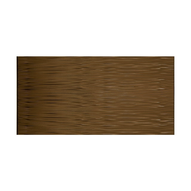 Fasade - Waves Horizontal Oil Rubbed Bronze Decorative Wall Panel - Fast and Easy Installation (4' X 8' Panel)