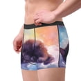 thumbnail image 2 of Pofeuu Colorful Cloud Sleeping Cat Print Men’s Boxer Briefs, Moisture-Wicking Underwear, Regular,Trunk-Small, 2 of 5