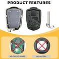 thumbnail image 2 of Key Fob Case Fit for Cadillac XTS XT4 XT5 XT6 ATS ATS-v SRX CT6 CTS 2014 2015 2016 2017 2018 2019 2020 2021-2023 HYQ2AB HYQ2EB 5 Button Pad Cover Keyless Entry Remote Car Key Fob Shell Replacement, 2 of 7