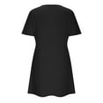 thumbnail image 6 of Cagogo Womens Summer Flowy A Line Swing Short Mini T Shirt Sundress Beach Dresses Under $5 Plus Size Short Sleeve Pleated Crewneck Keyhole Bohemian Black Funaral Dresses, 6 of 6