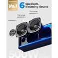 thumbnail image 2 of 6-Speaker Metal UTV Sound Bar, 25-inch IP65 Waterproof Golf Cart Sound Bar, ATV Speaker Bluetooth with RGB, SxS Soundbar Compatible with Polaris RZR Can-Am w/ 1.25 in - 2 in Roll Bar, 2 of 5