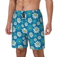 thumbnail image 2 of Uemuo Daisies Flowers Pattern Mens Swim Trunks Quick Dry Board Shorts with Mesh Lining, Stretch Beach Shorts Quick Dry No-Chafing Board Shorts-X-Large, 2 of 9
