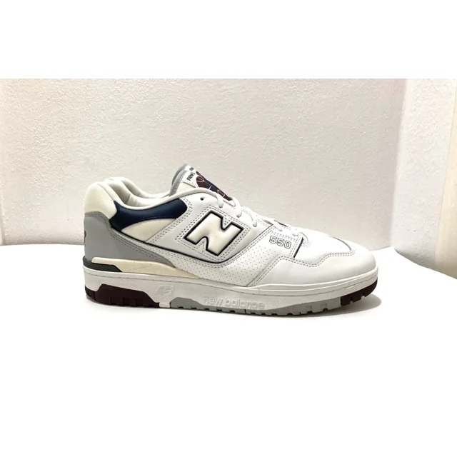 ? Men’s New Balance 550 White Indigo Burgundy size 14 athletic shoes