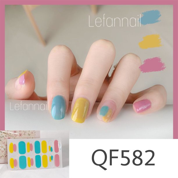 Hot6sl Ofertas Del Día Pegatinas para Uñas, Pegatinas Completas para Uñas, Pegatinas para Uñas Esmeriladas