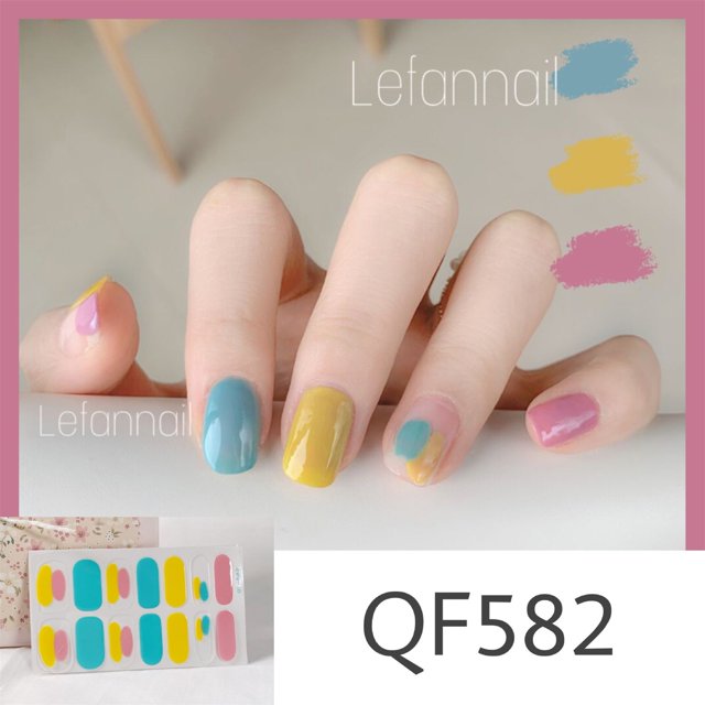 Pegatinas para uñas Xihbxyly Pegatinas completas esmeriladas