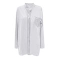 thumbnail image 5 of BYHONG Long Sleeve Shirts for Women Womens Button Down Shirts Plaid Shackets Business Casual Blouse Top White M, 5 of 5