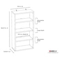 thumbnail image 6 of ClosetMaid Decorative Modern Rectangular 4 Tier Shelf Wood Bookcase, White, 6 of 6