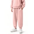 thumbnail image 2 of Ashirexll Boys and Girls Sweatpants Winter Pants Solid Color Warm with Elastic Waist and Pockets for 2-13 Year, 2 of 4