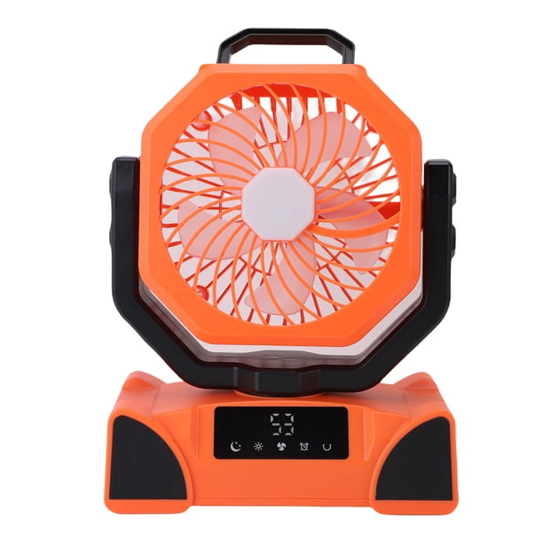 Ventilador Portátil Con Ventilador De Enfriamiento Recargable De Campamento Al Aire Libre LED