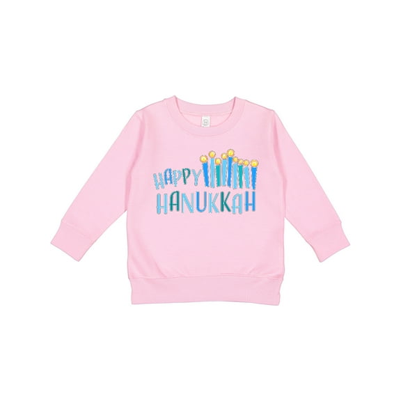 Inktastic Happy Hanukkah with Candles Toddler Sweatshirt