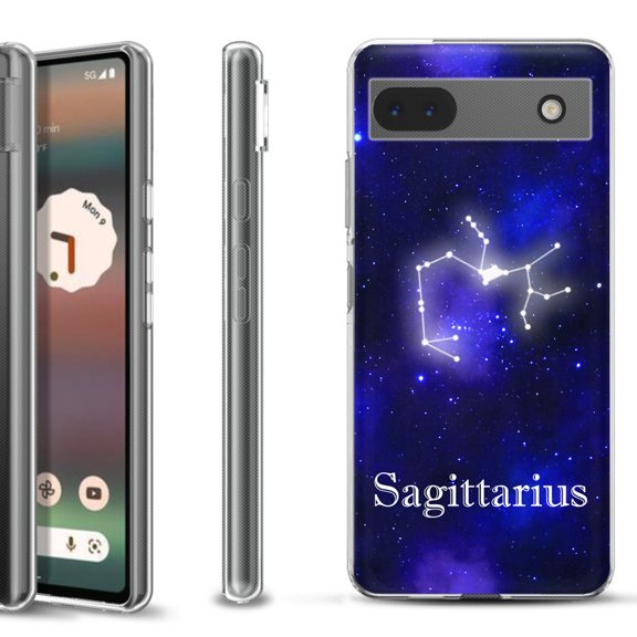 Slim-Fit Gel TPU Phone Case for Google Pixel 6a, by OneToughShield ® - Zodiac / Sagittarius