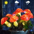 thumbnail image 4 of 8-Pack Red Mushroom Solar Lights for Outdoor Garden Decor, 4 of 7