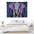 thumbnail image 3 of ONETECH  Mandala Elephant Tapestry, Trippy Purple Bohemian Boho Animal Indian Tapestry Wall Hanging for Bedroom, Hippie Tapestries Poster Blanket College Dorm Home Decor, 3 of 7