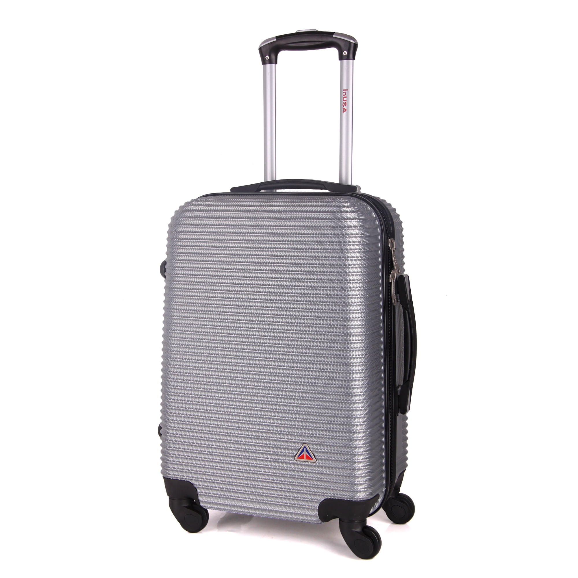 InUSA Royal 28 Hardside Lightweight Luggage with Spinner Wheels Handle and Trolley Silver