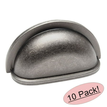 3 Forgings Cup Pull - Cosmas 4310WN Weathered Nickel Cabinet Hardware Bin Cup Drawer Handle Pull - 3